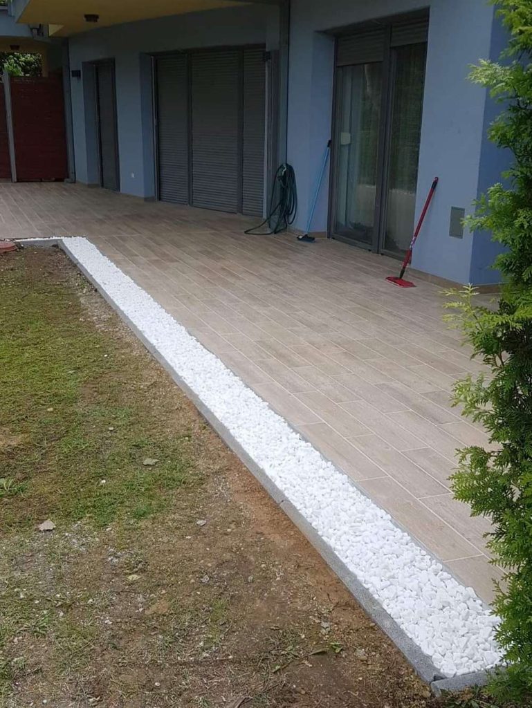 teraszbukolás kültéri burkolás példája