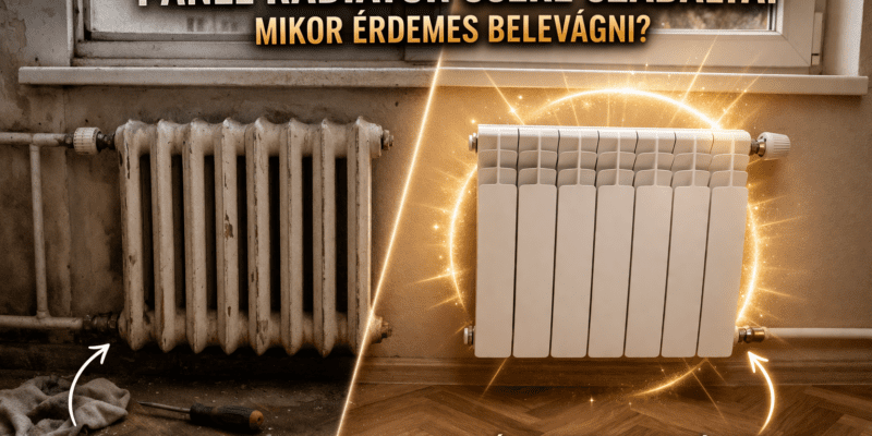 Panel radiátor csere előtt és után – régi és új radiátor összehasonlítása